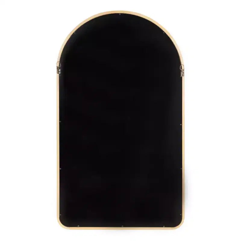 Specchio a Parete ad Arco con Cornice in Legno, 50,8 cm x 91,4 cm, Finitura Naturale