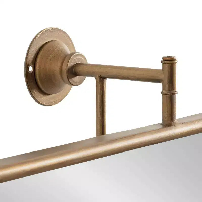 Specchio da parete Octagon Pivot con cornice in ferro, oro