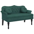 vidaXL Bench with Cushions Dark Green 47.4x25.6x29.5 Velvet