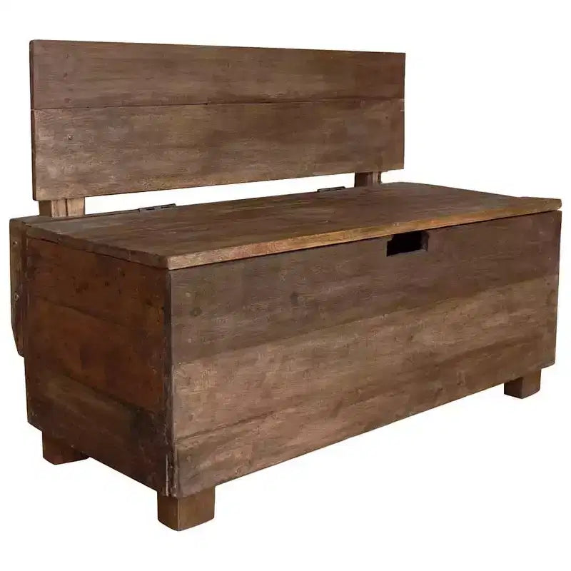 Panca in legno massello di mogano, 86 x 40 x 60 cm