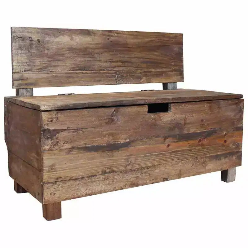 Panca in legno massello di mogano, 86 x 40 x 60 cm