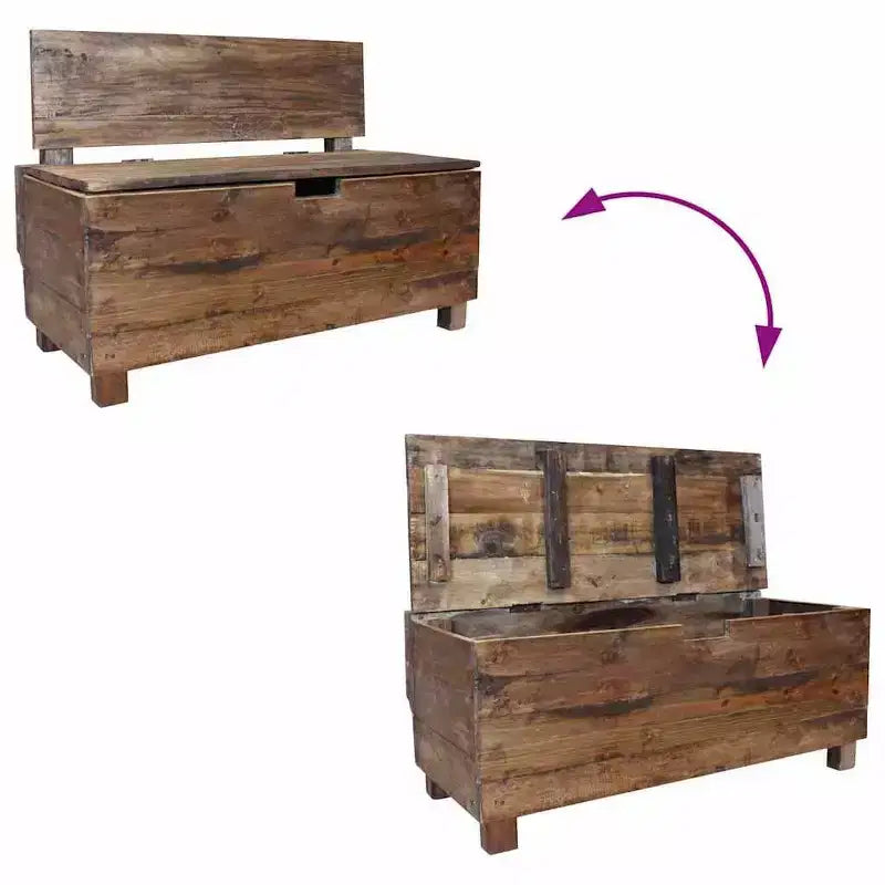 Panca in legno massello di mogano, 86 x 40 x 60 cm