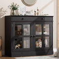 35.4 Sideboard Buffet Cabinets with Glass Door, Buffet Cabinet with Storage for Dining Room, Kitchen