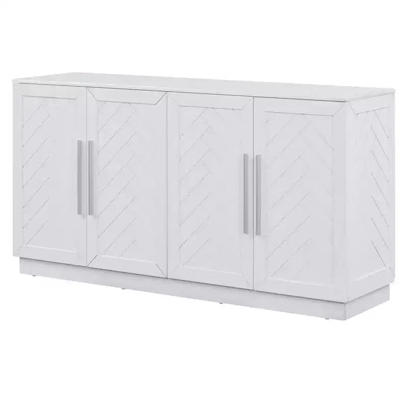 Credenza a 4 ante con ripiani regolabili