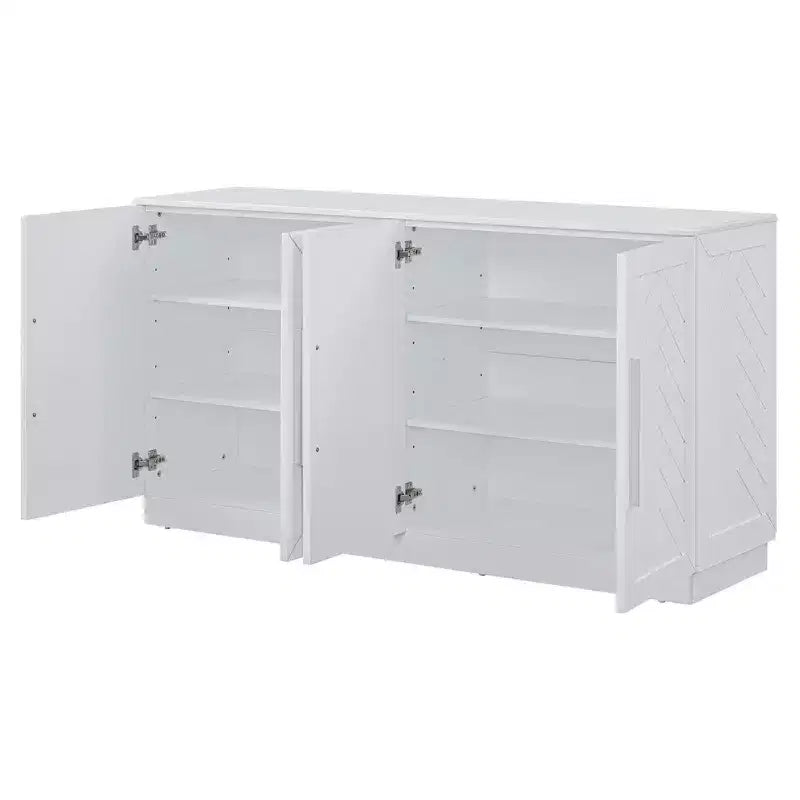 Credenza a 4 ante con ripiani regolabili