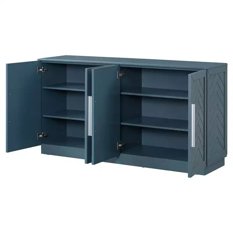 Credenza a 4 ante con ripiani regolabili