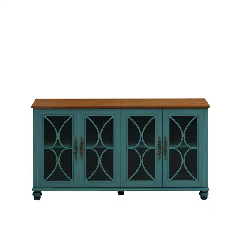Credenza a 4 ante con ante in vetro temperato