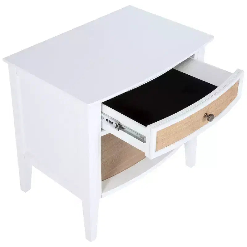 Comodino a 1 cassetto bianco