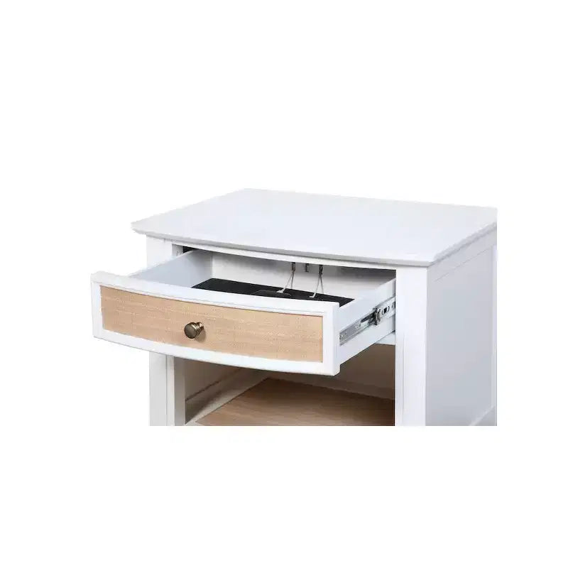 Comodino a 1 cassetto bianco