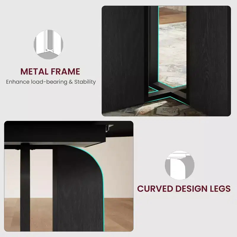 Tavolo da pranzo rotondo allungabile 120-160 cm, 4-8 posti, piano in legno con struttura in metallo