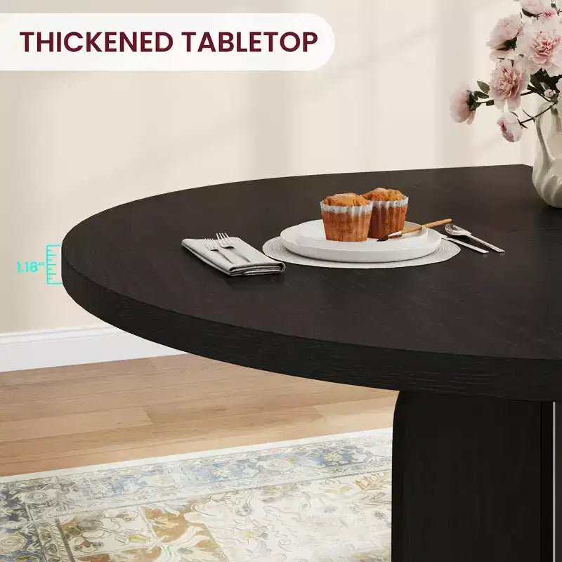 Tavolo da pranzo rotondo allungabile 120-160 cm, 4-8 posti, piano in legno con struttura in metallo