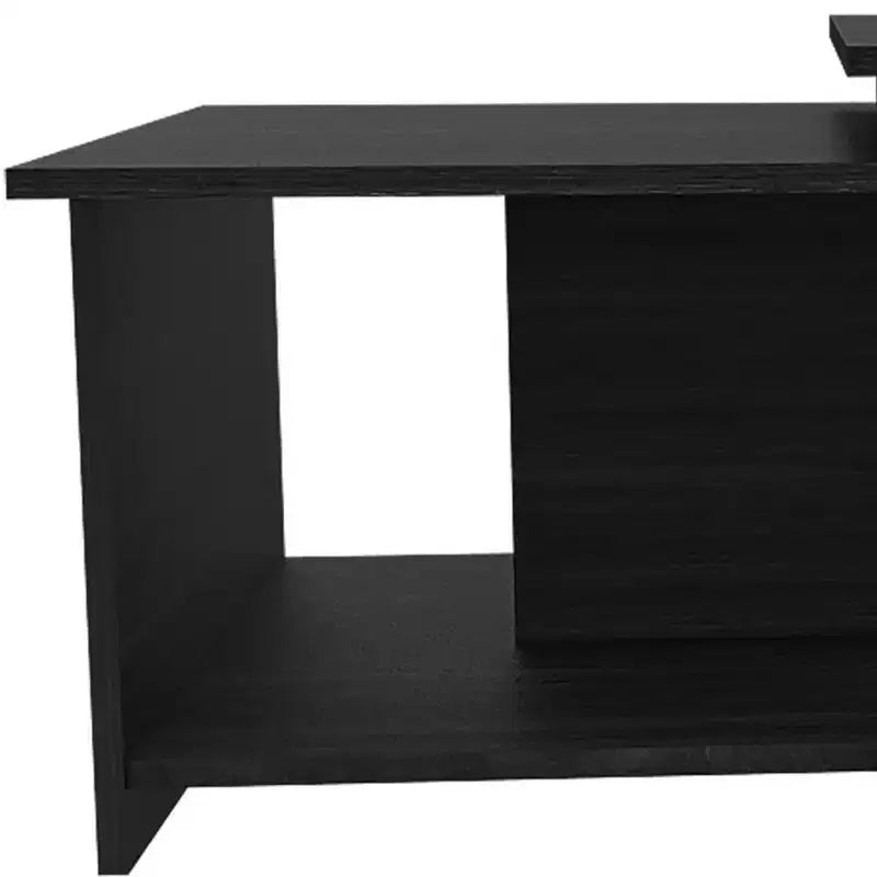 Tavolino da caffè in composito di legno nero da 35"