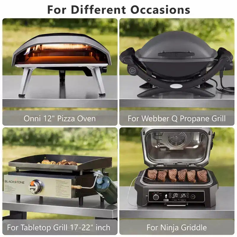 Carrello per grill da esterno da 90 cm con armadietto, tavolo da barbecue con piano in acciaio inox e ruote, porta spezie e carta, copertura impermeabile inclusa