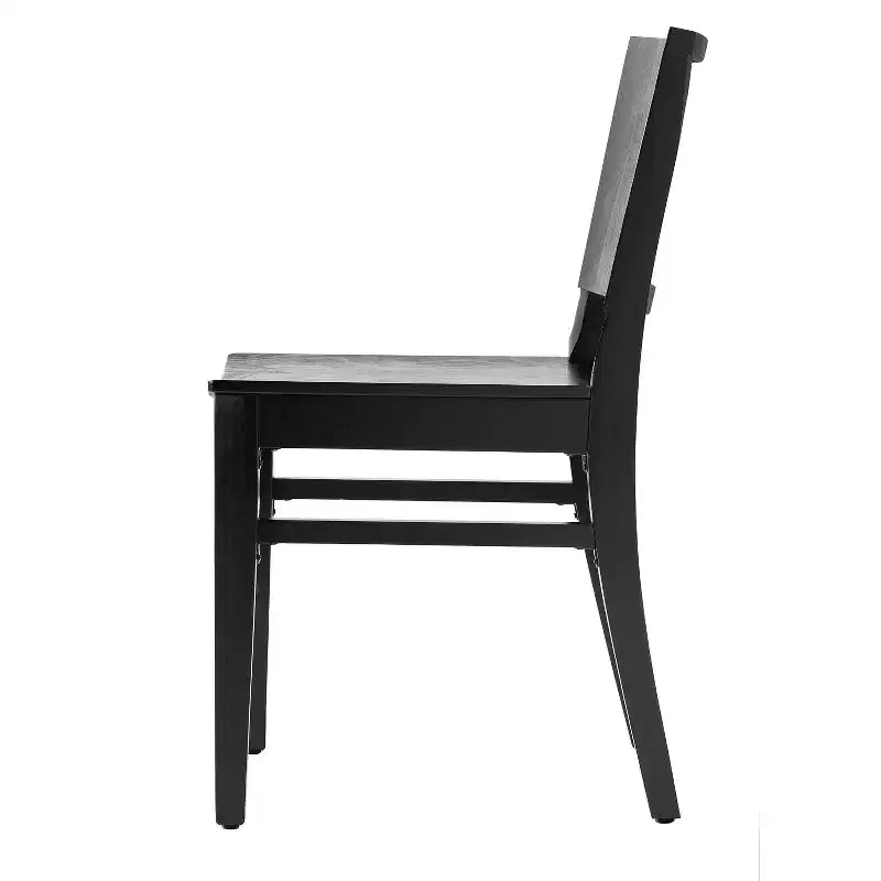Sedia da pranzo con schienale curvo e struttura in legno massello