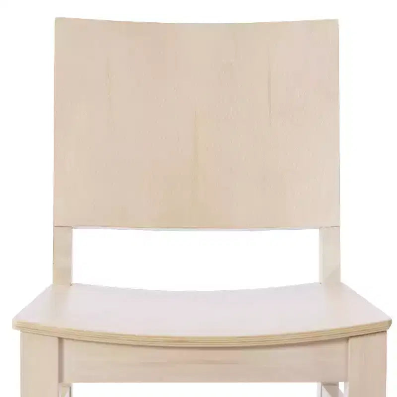 Sedia da pranzo con schienale curvo e struttura in legno massello