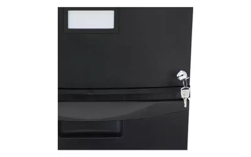 Classificatore mobile a due cassetti, formato A4/Legal, nero