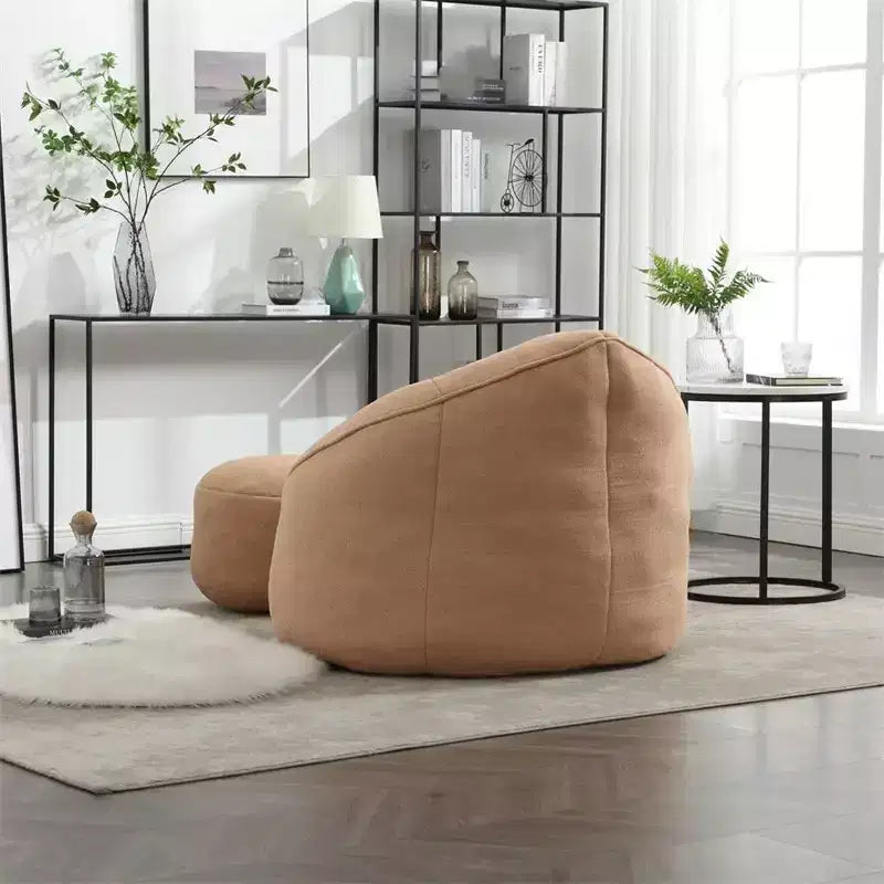 Poltrona Sacco con Pouf e Poggiapiedi