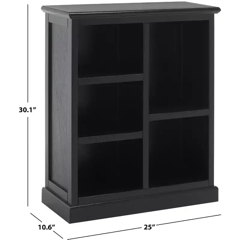 Libreria in Legno a 5 Ripiani con Schienale Chiuso
