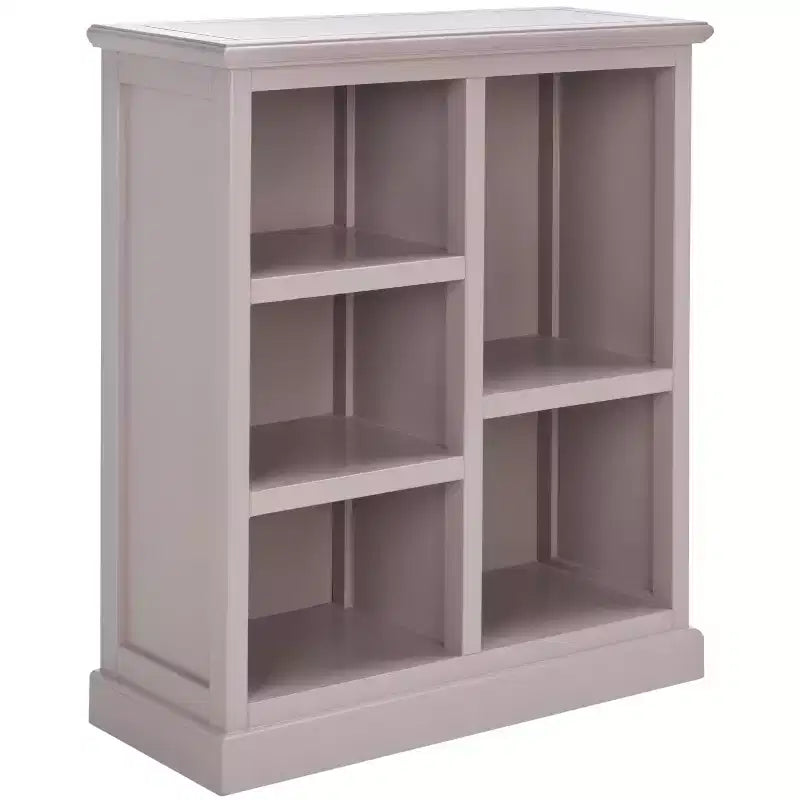 Libreria in Legno a 5 Ripiani con Schienale Chiuso