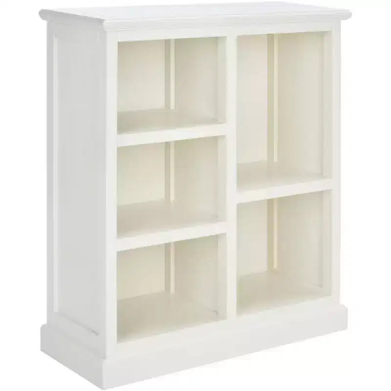 Libreria in Legno a 5 Ripiani con Schienale Chiuso