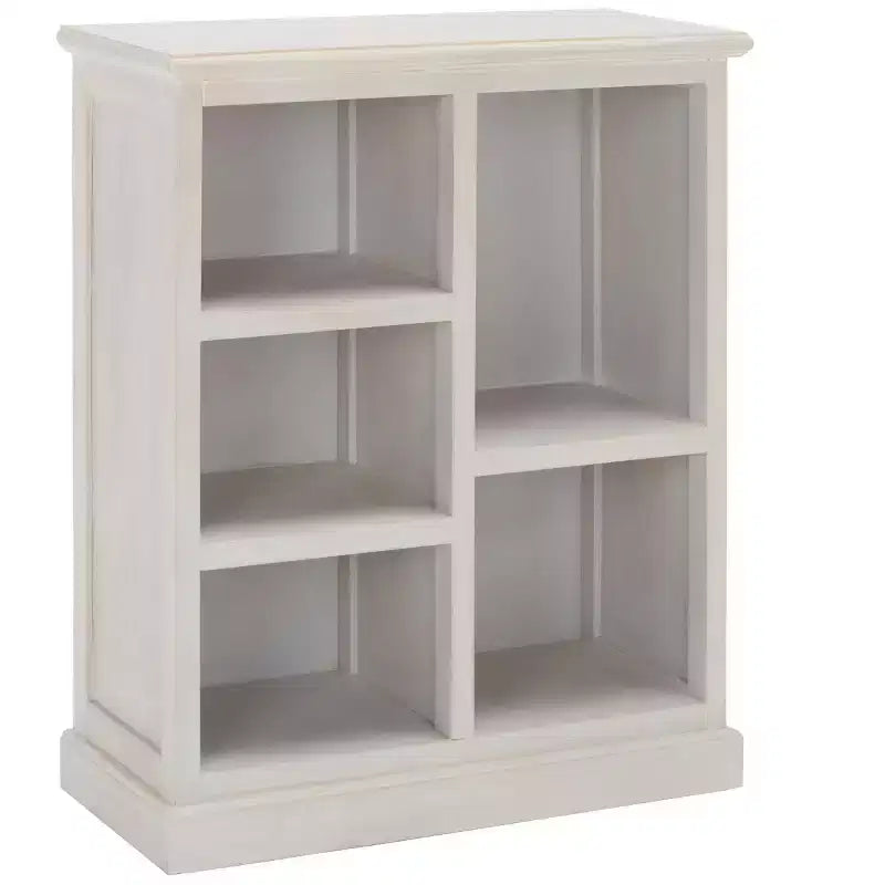 Libreria in Legno a 5 Ripiani con Schienale Chiuso