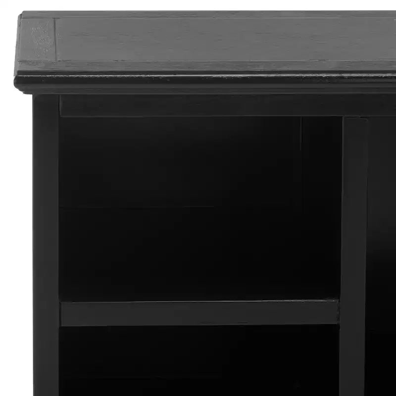 Libreria in Legno a 5 Ripiani con Schienale Chiuso