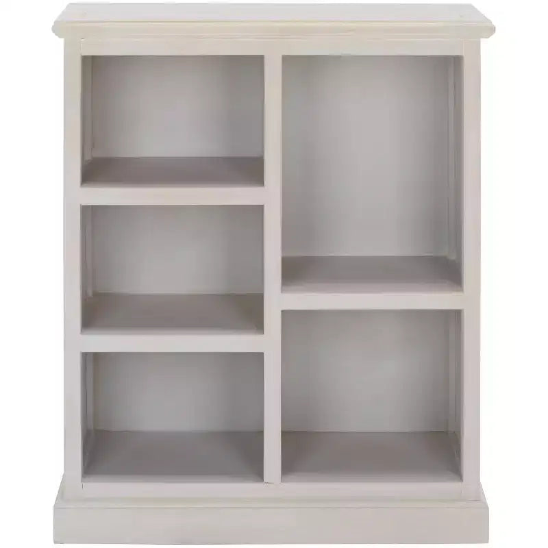 Libreria in Legno a 5 Ripiani con Schienale Chiuso