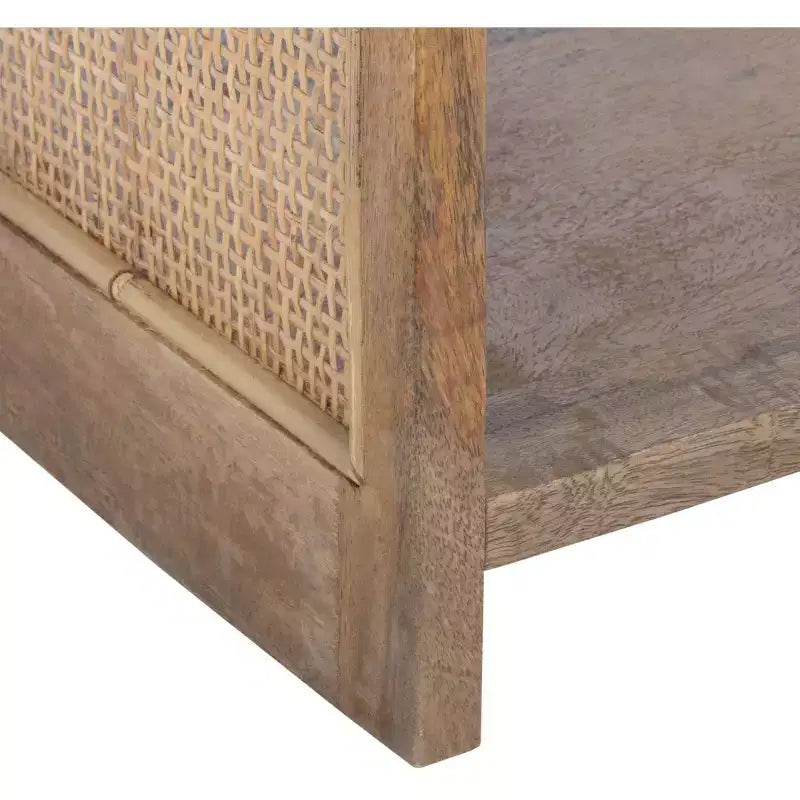 Libreria Etagere a 2 Ripiani in Legno di Mango – Naturale e Marrone Dorato