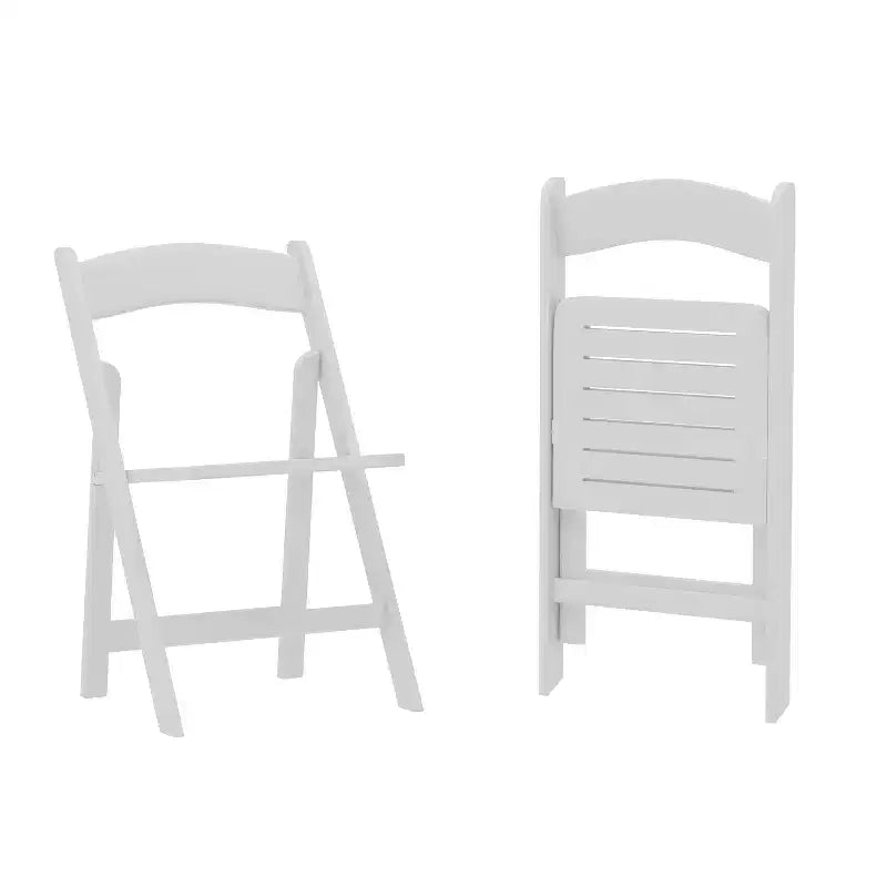Set di 2 sedie da pranzo Merrick Lane in legno massello con design pieghevole e finitura elegante
