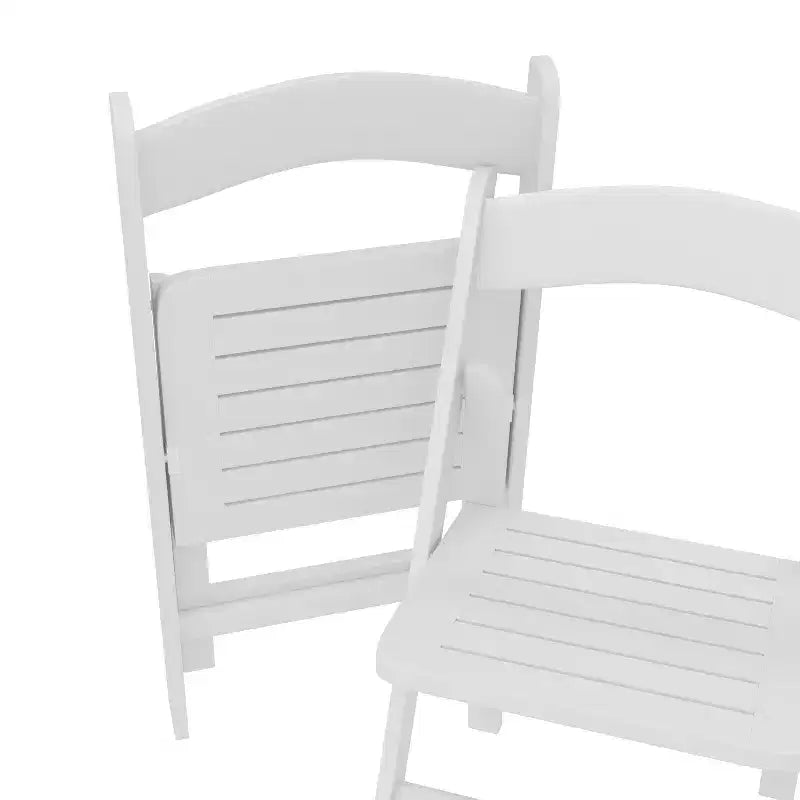 Set di 2 sedie da pranzo Merrick Lane in legno massello con design pieghevole e finitura elegante