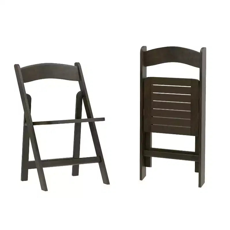 Set di 2 sedie da pranzo Merrick Lane in legno massello con design pieghevole e finitura elegante