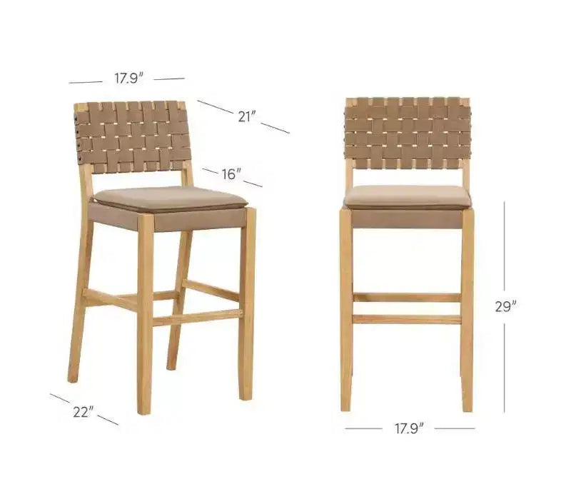 Set di 4 sgabelli da bar in similpelle con schienale medio