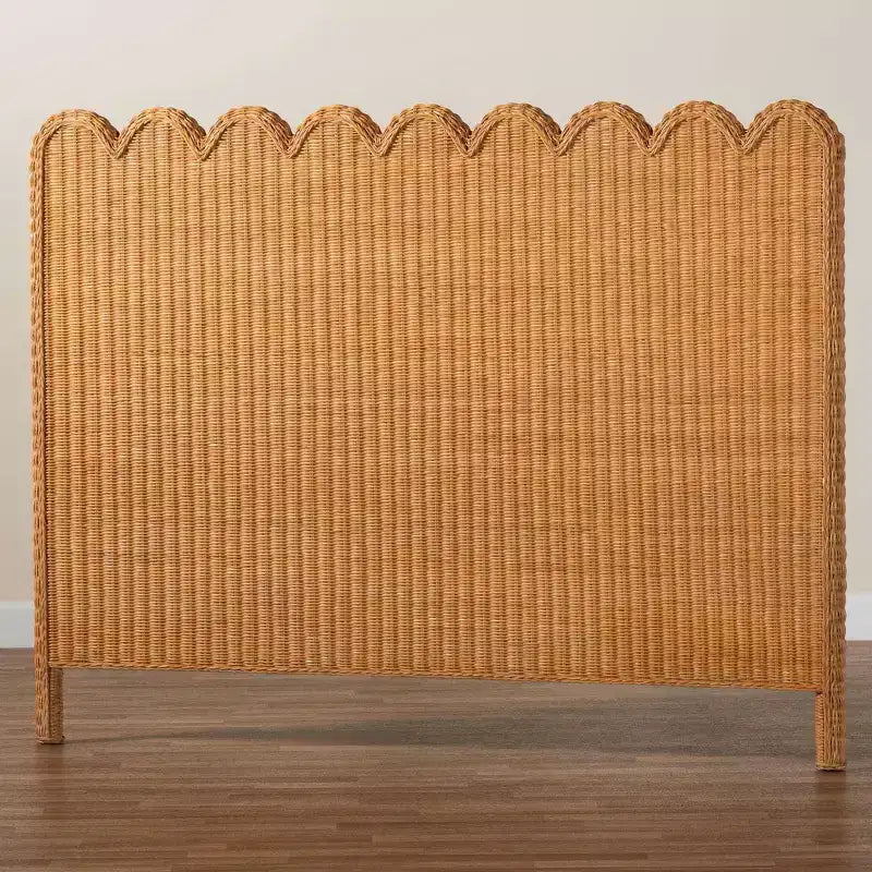 Testata del letto indipendente in rattan smerlato