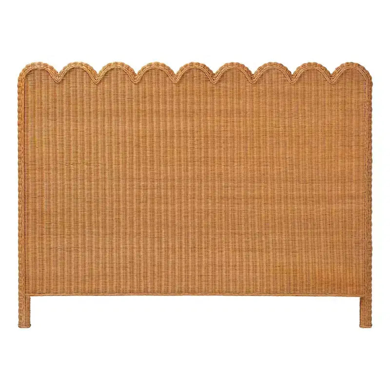 Testata del letto indipendente in rattan smerlato
